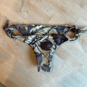 Mikoh tie-waste bikini bottoms - Worn Once - Vintage Tropical Print - Size Small